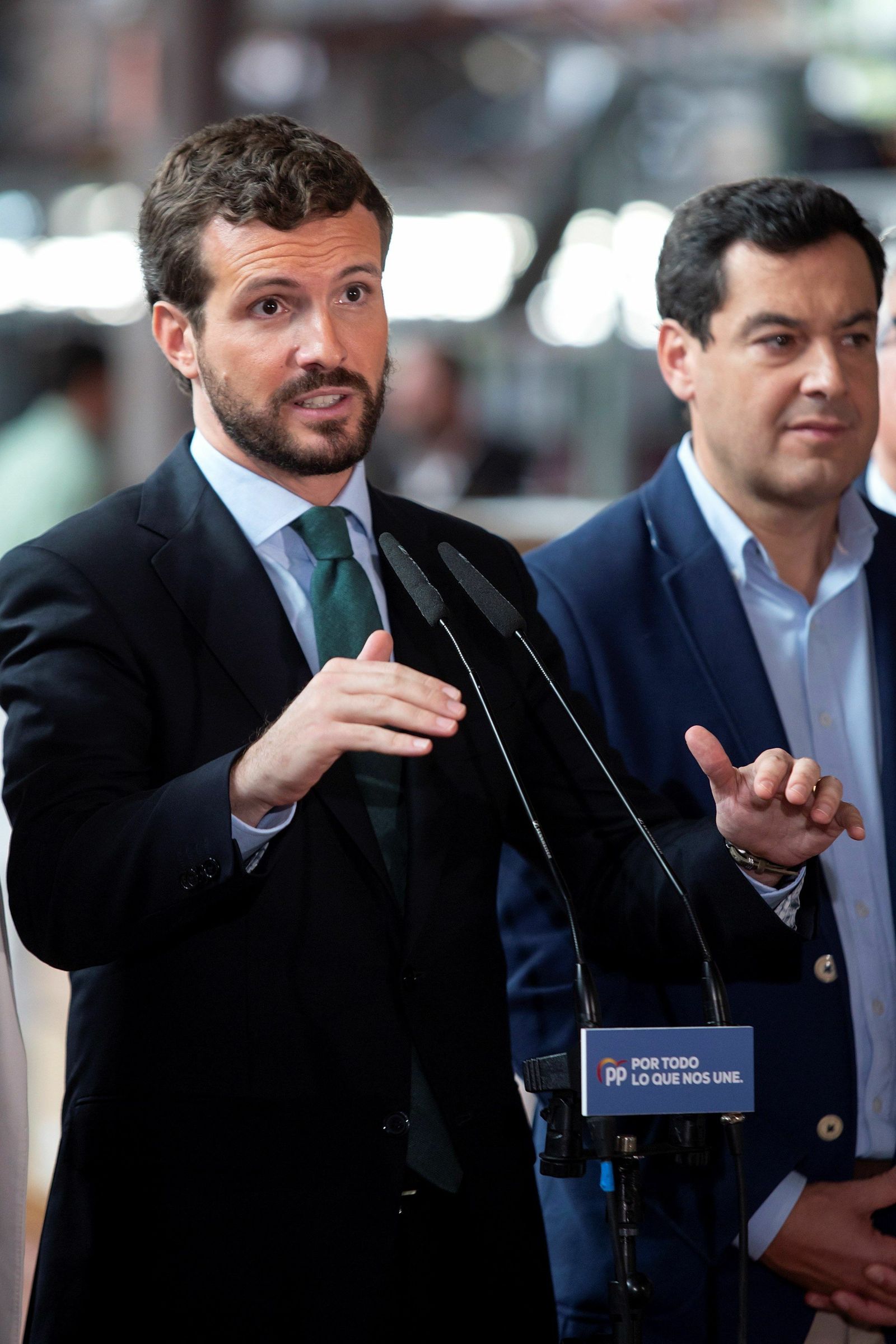 Pablo Casado durante una visita a Málaga.