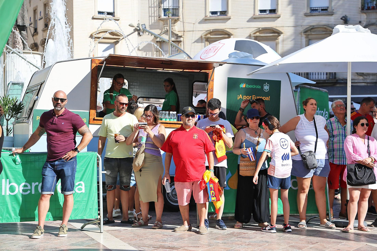 Imágenes de la Fan zone en Huelva de la Final de la Eurocopa entre Inglaterra y España Imágenes de la Fan zone en Huelva de la Final de la Eurocopa entre Inglaterra y España
