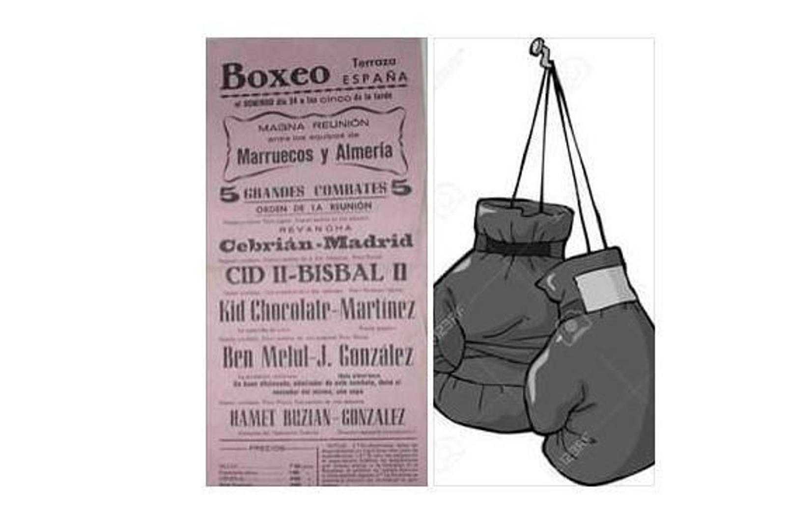 Cartel con Miguel Bisbal como contendiente.