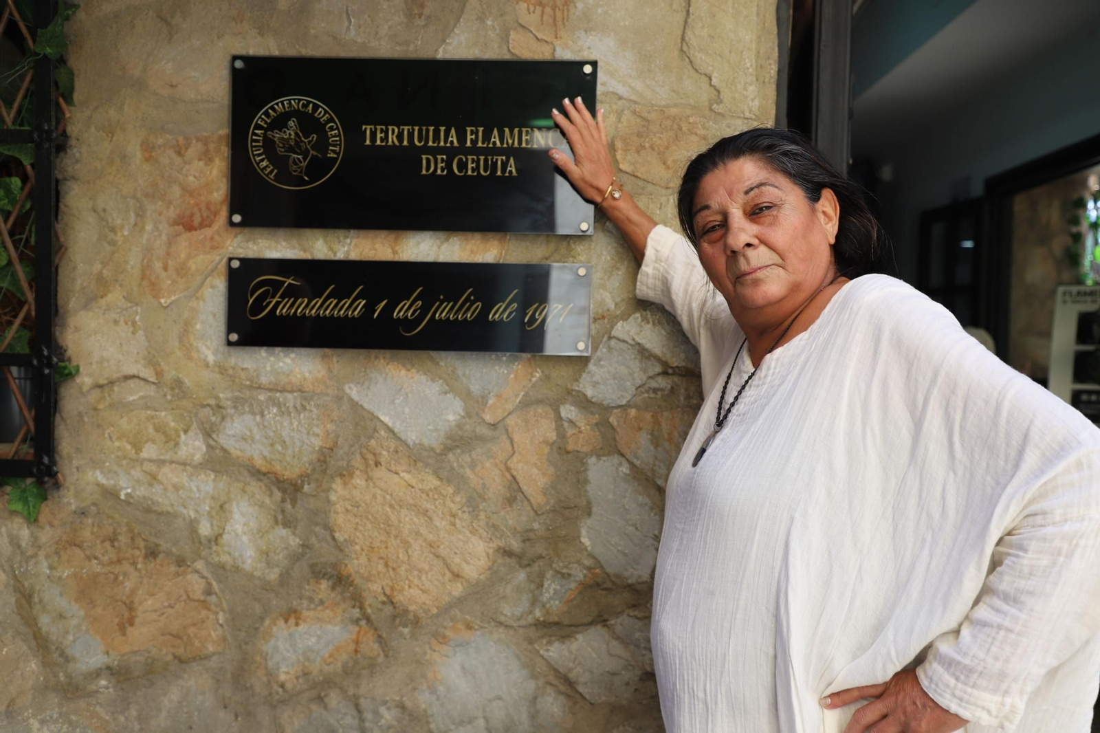 La cantaora Dolores 'Agujetas', en la sede de la Tertulia flamenca de Ceuta
