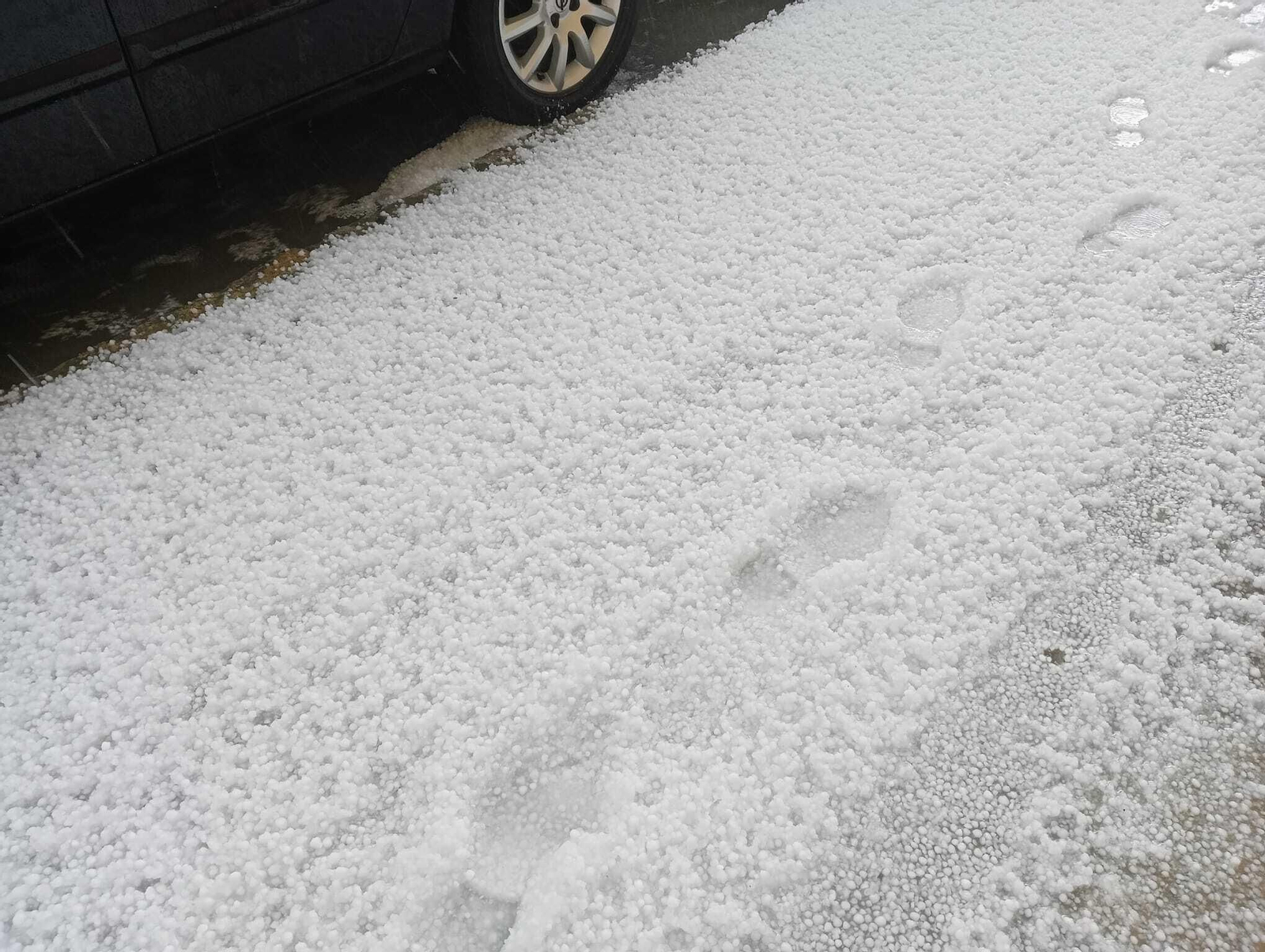 La espectacular granizada de Sanlúcar, en imágenes