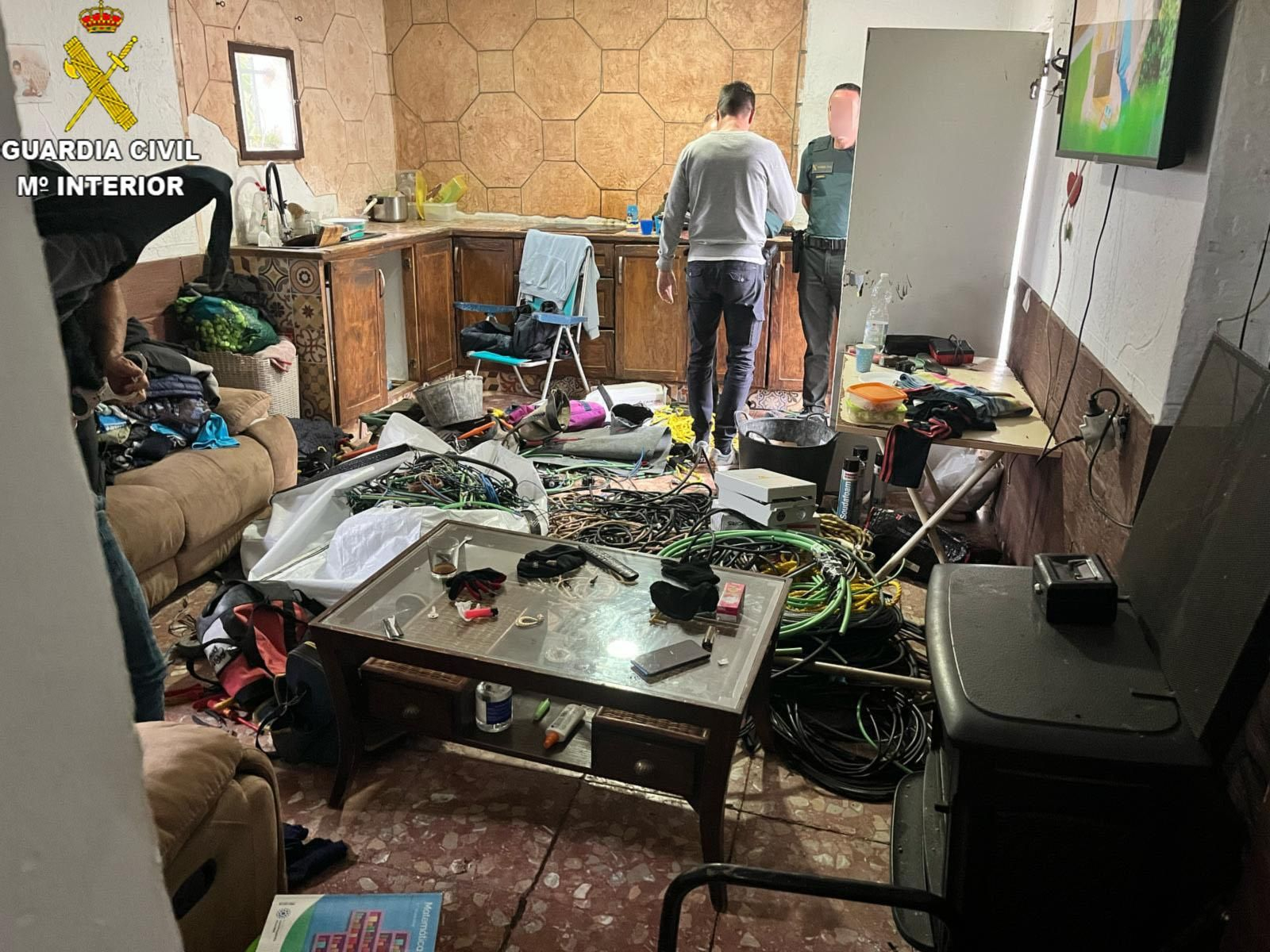 Material recuperado tras el robo