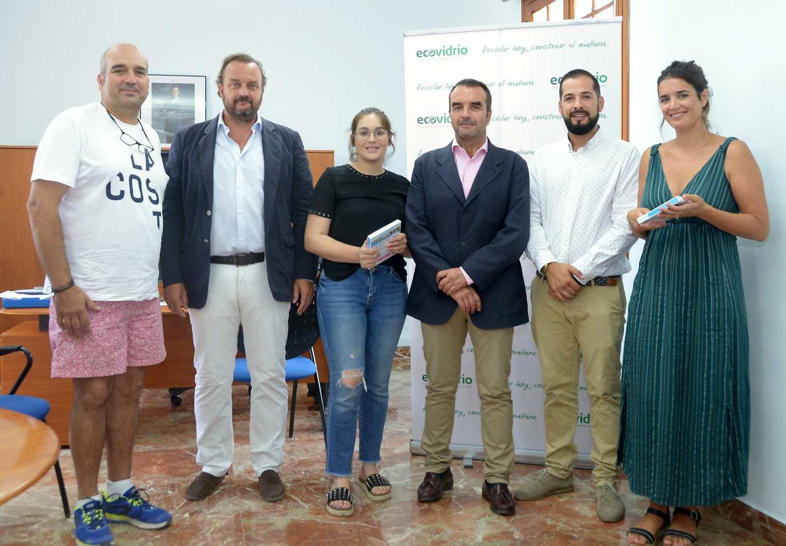 Imagen tomada hoy durante el reconocimiento de Ecovidrio 2019.