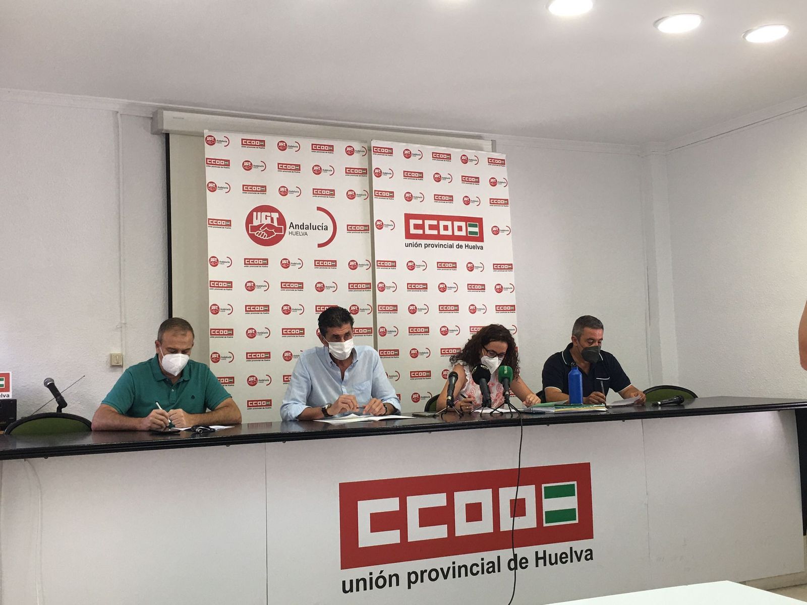 Rueda de prensa en la sede de CCOO