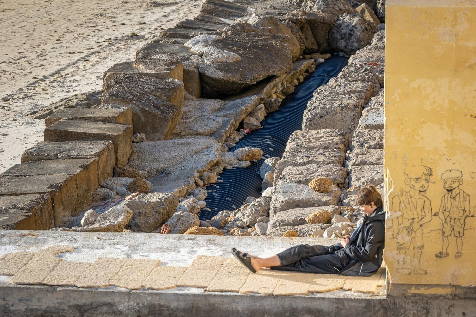 Las imágenes del lamentable estado de este tramo de la Playa Victoria