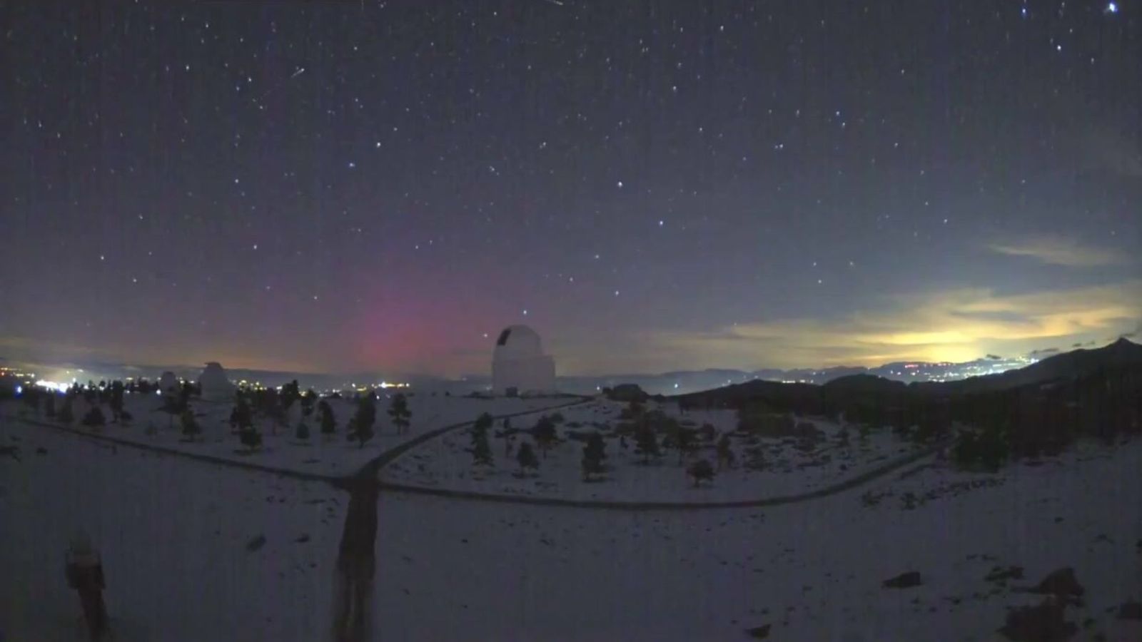 Aurora boreal del 20 de enero desde Calar Alto.