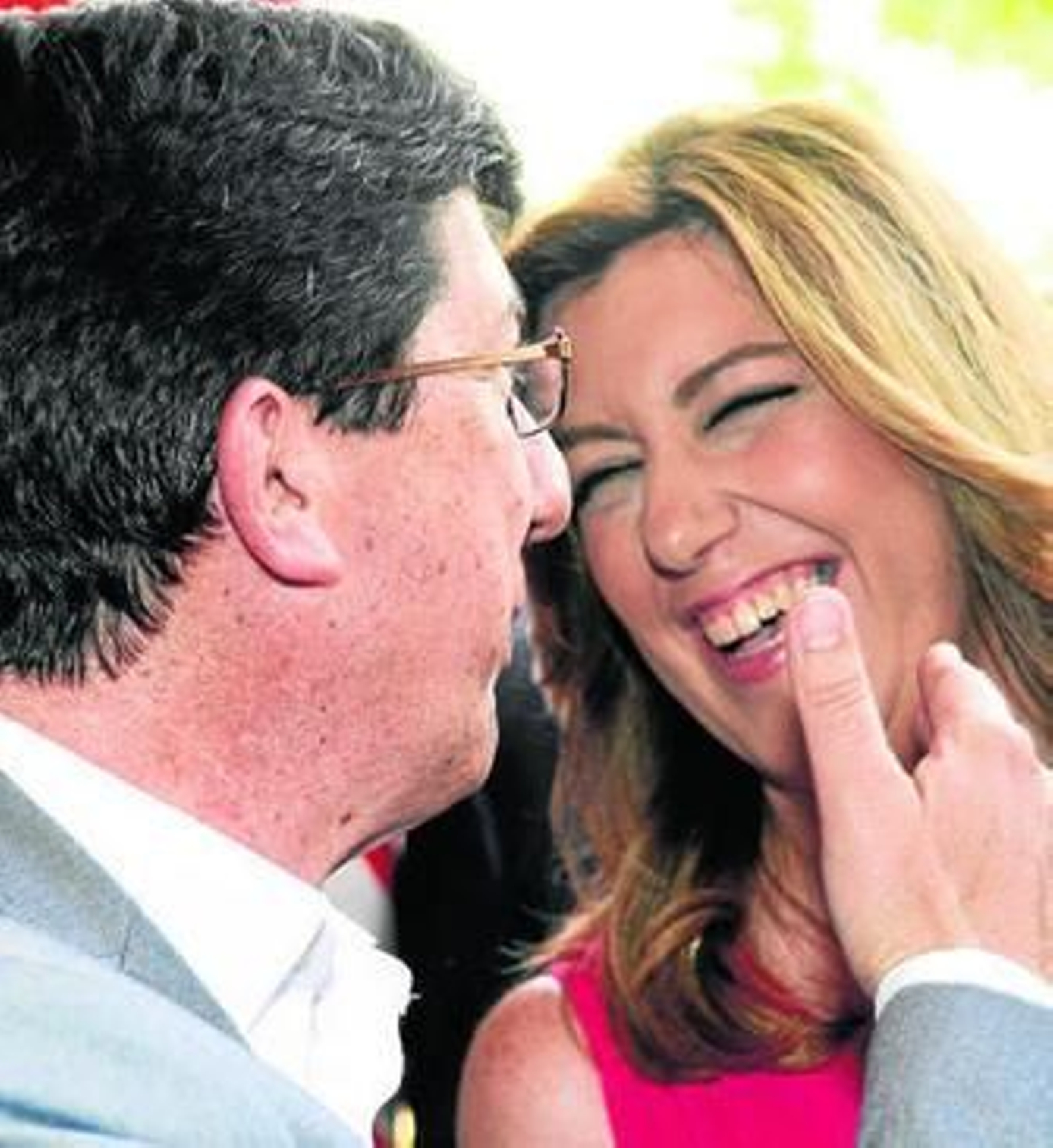 El portavoz de C'S, Juan Marín, con la presidenta de la Junta, Susana Díaz.