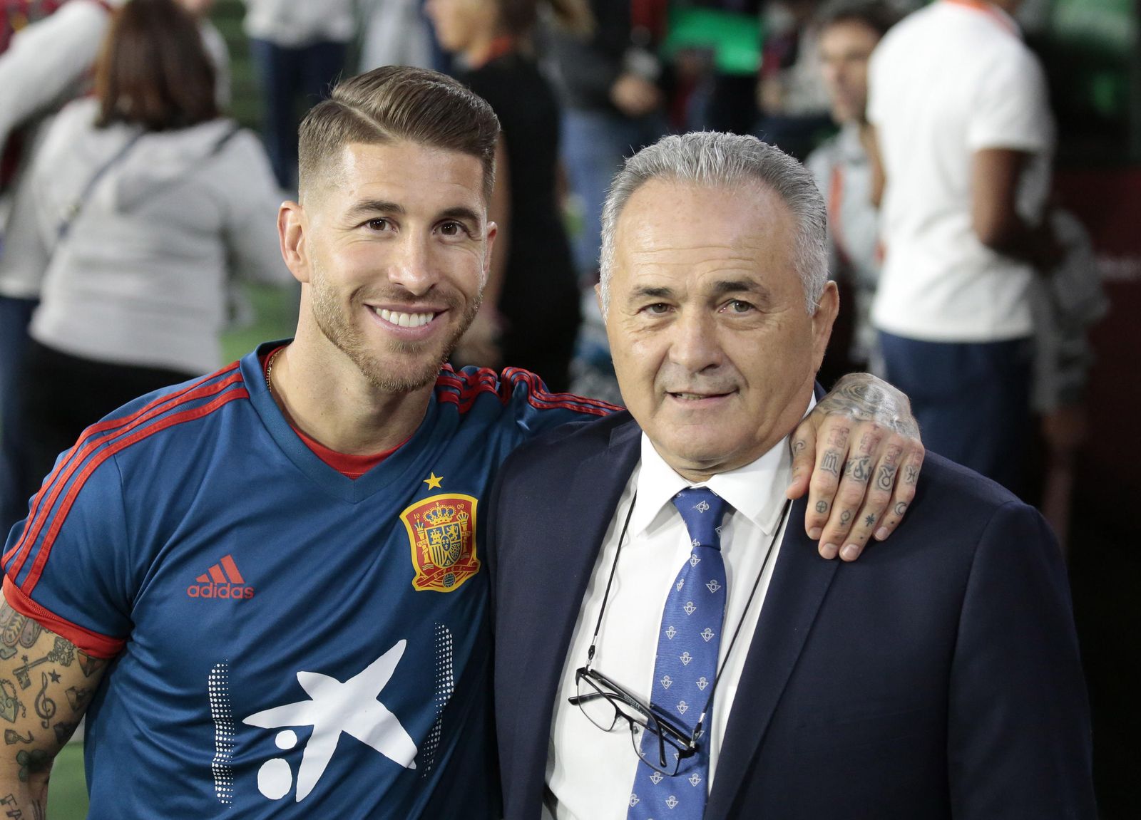 Las imágenes del entrenamiento de España en el Benito Villamarín