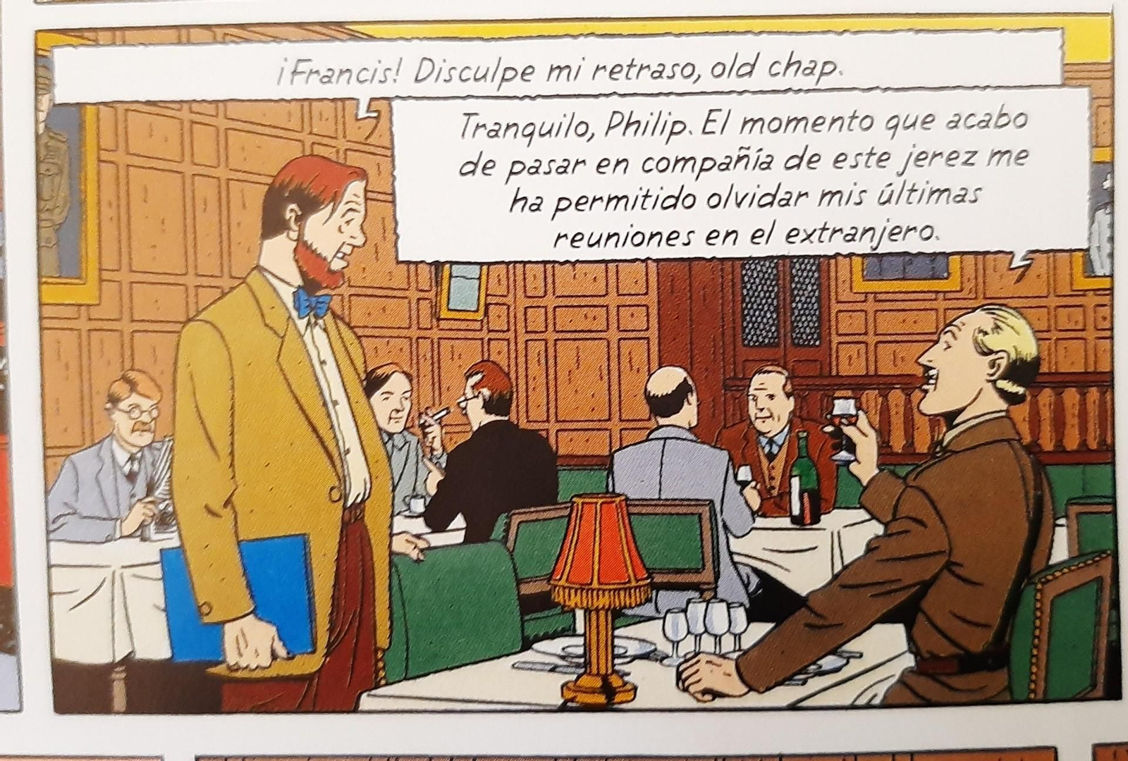 El jerez en el comic Las aventuras de Blake y Mortimer.