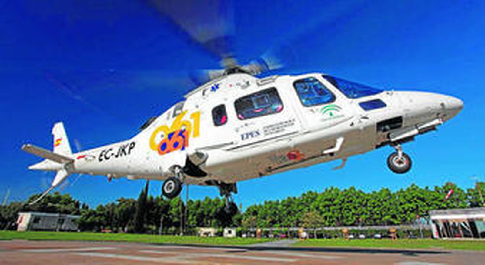 Una imagen de archivo de un helicóptero de la Empresa Pública de Emergencias Sanitarias.