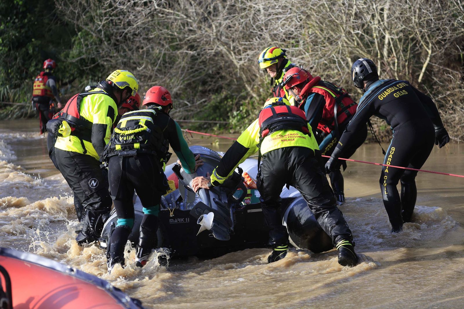 Fotos de las inundaciones y efectos de la borrasca Leonardo en Jimena y Tesorillo