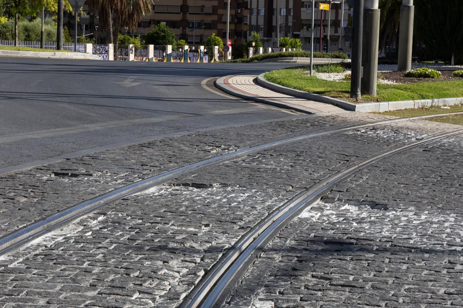 Así se encuentra el trazado del tranvía de Jaén