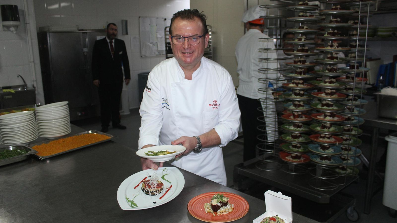 Carmona en la cocina.