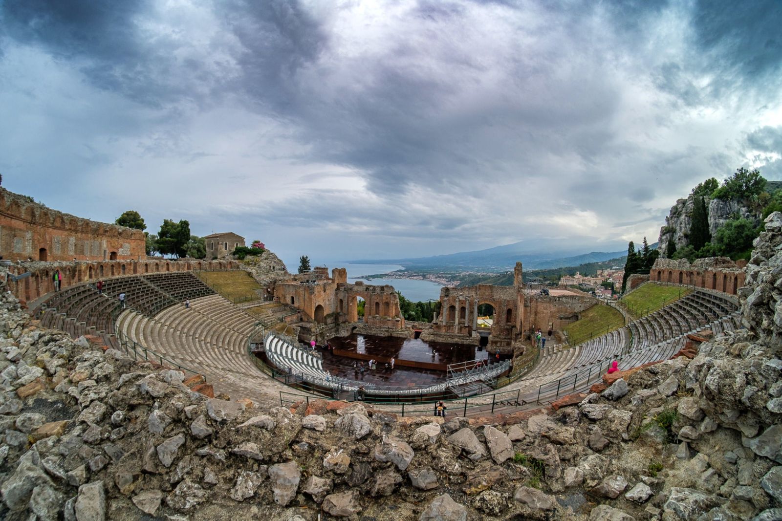 Antiguo Teatro de Taormina, en Sicilia.
