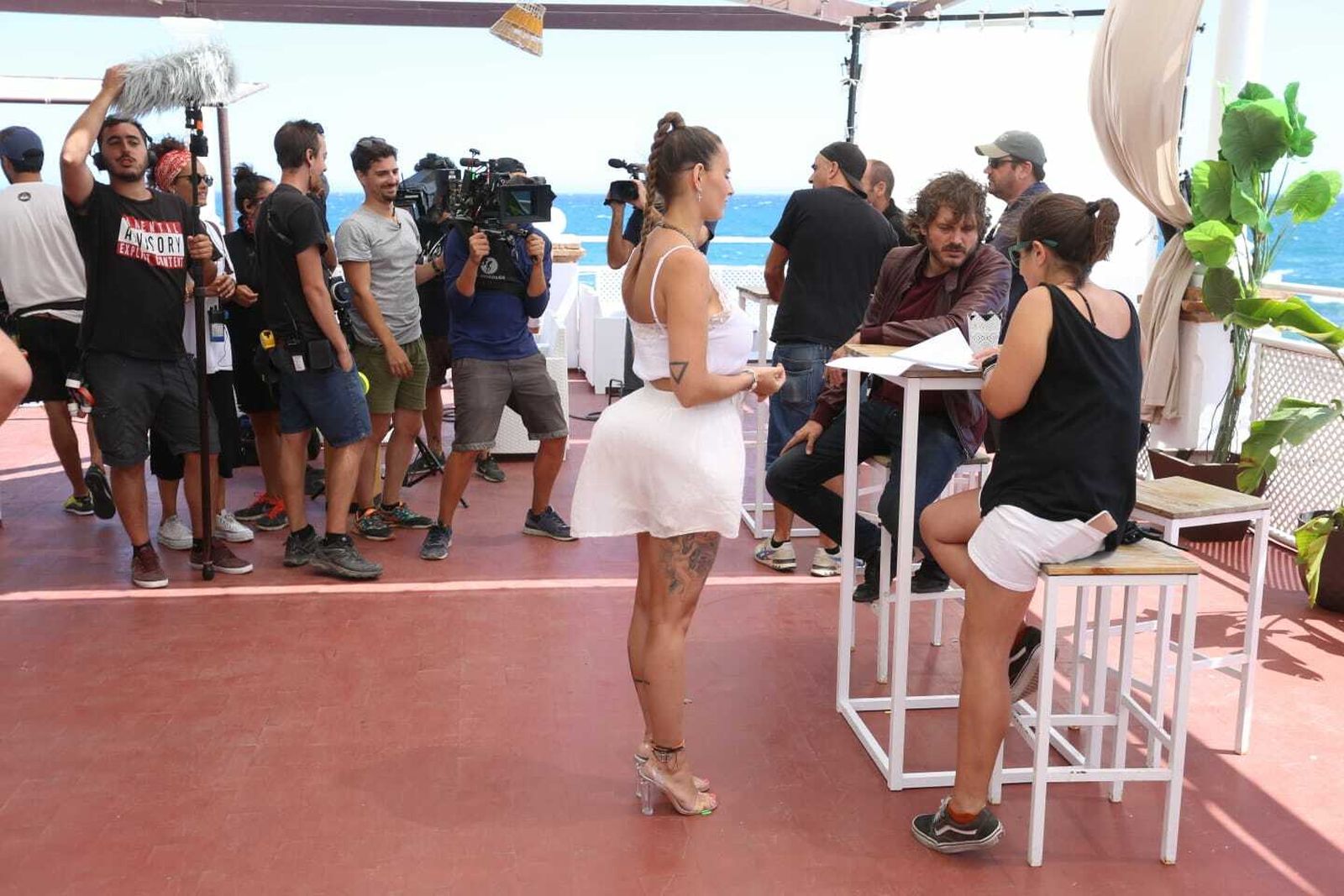 Las fotos del rodaje de la serie 'Malaka' en los Baños del Camen