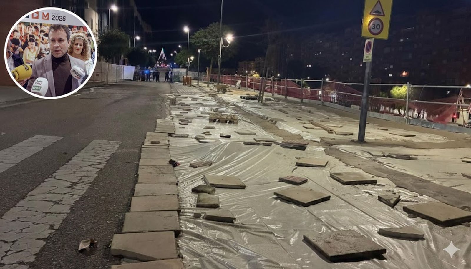 Calle Unicef, de Jaén, donde aparecieron las grietas.