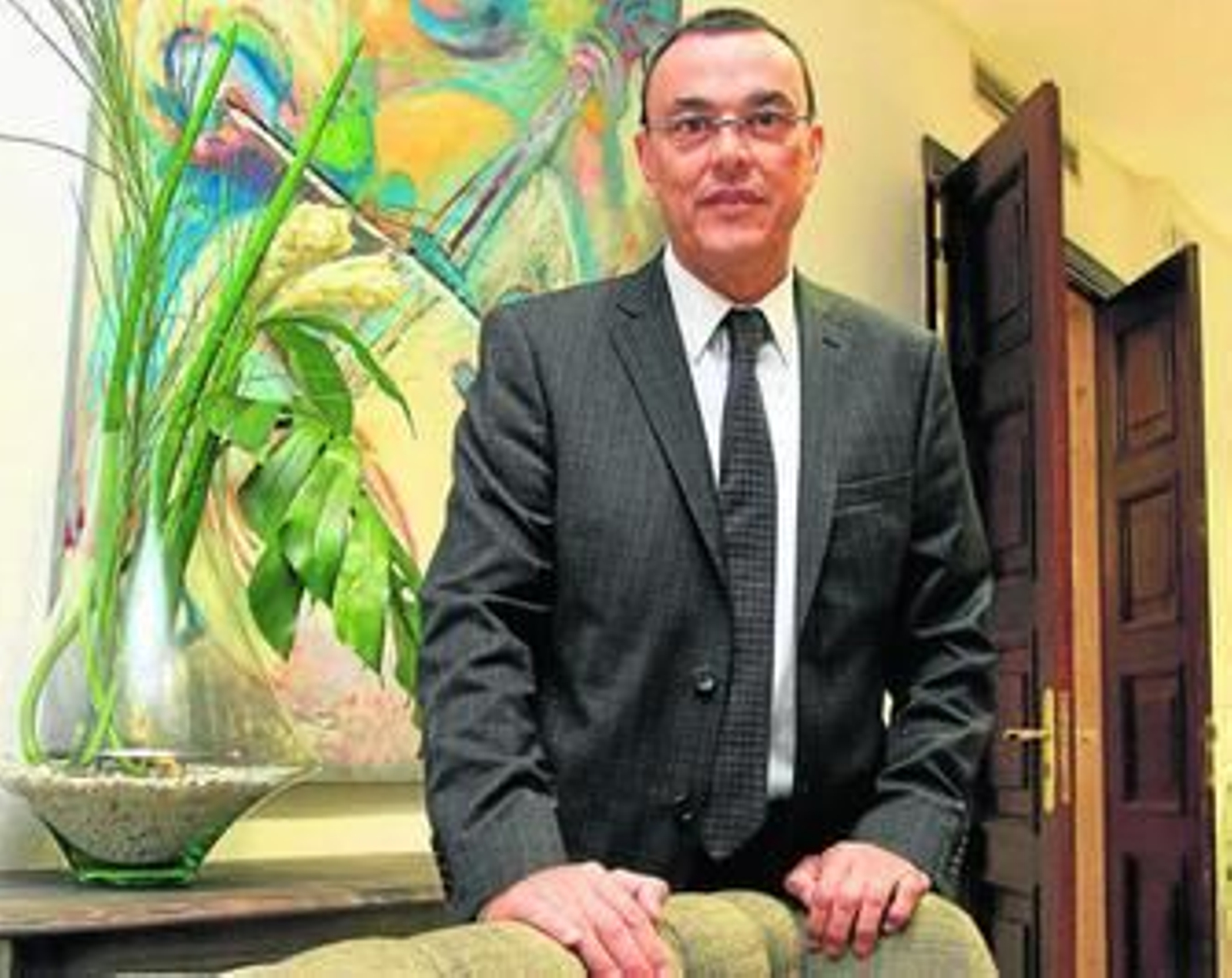 Ignacio Caraballo, en el salón de plenos dela Diputación.