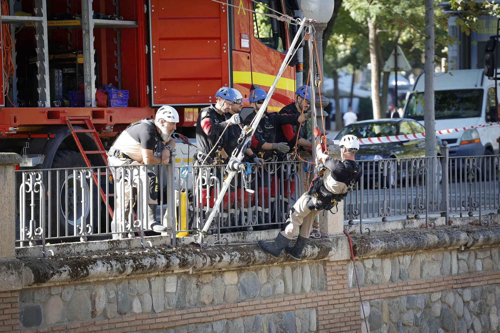 El simulacro ante una inundación en Granada, en imágenes