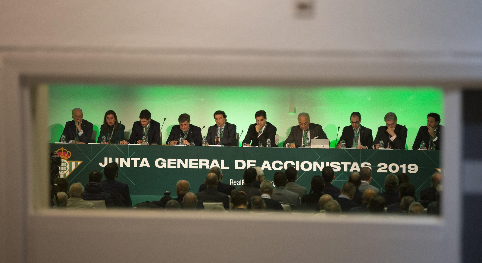 El consejo del Betis en la pasada Junta General de accionistas.