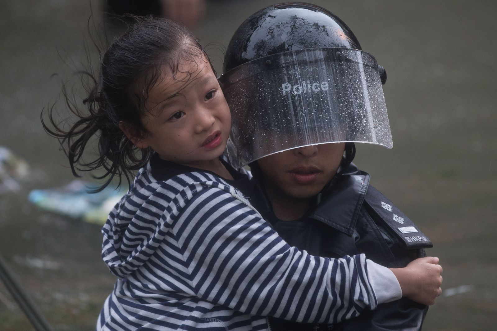 Fotografías del tifón Mangkhut, en Hong Kong