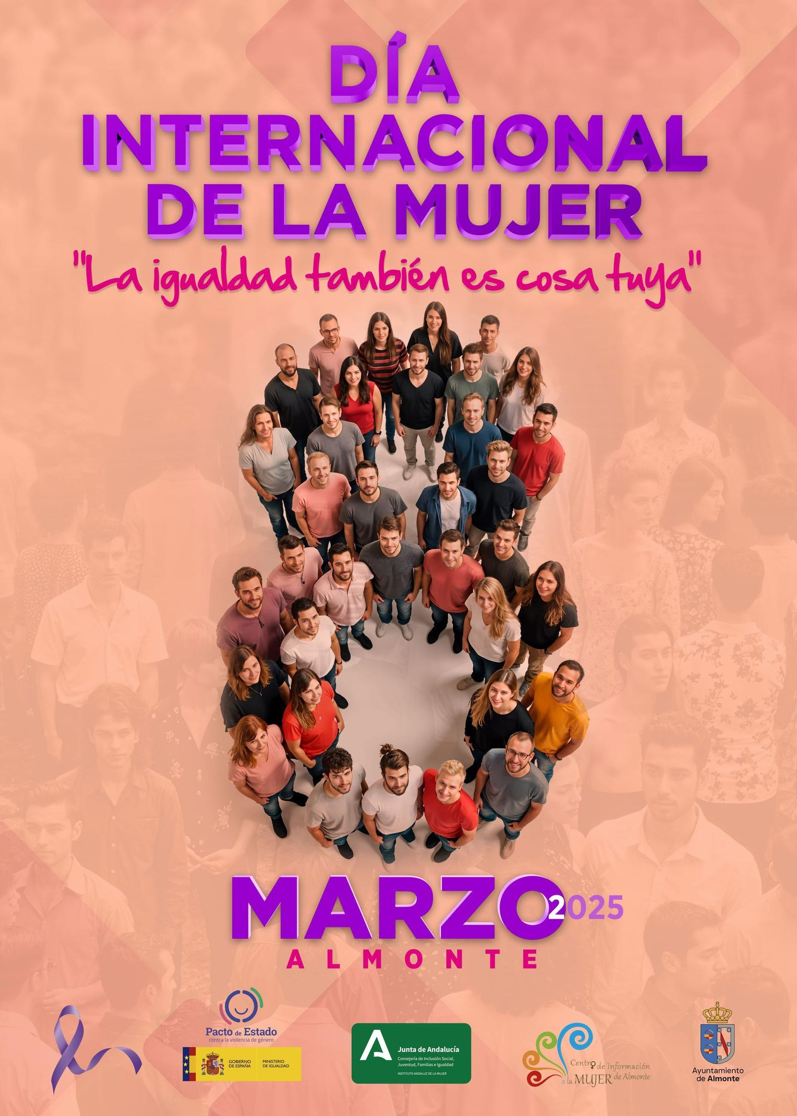 Cartel del Día Internaciona de la Mujer en Almonte.