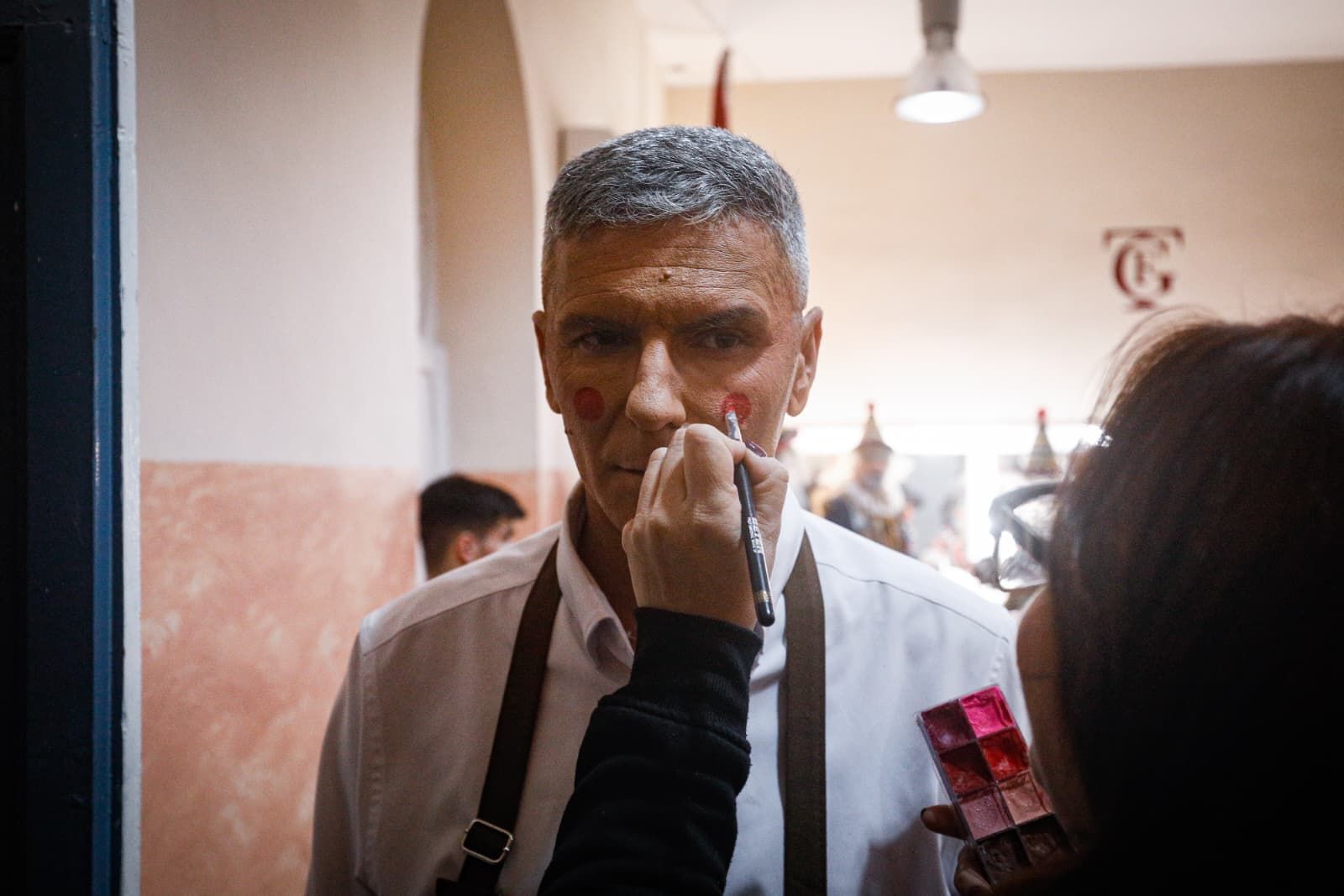 Iván Romero, en camerinos.