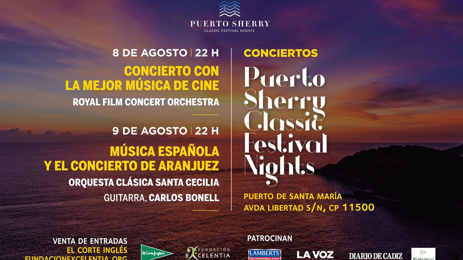 Cartel del Puerto Sherry Classic Festival Nights. Cartel del Puerto Sherry Classic Festival Nights.