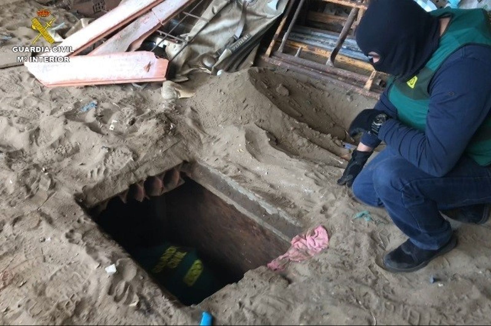 Zulo localizado al desarticular el clan de los Marranella, de la Camorra italiana.