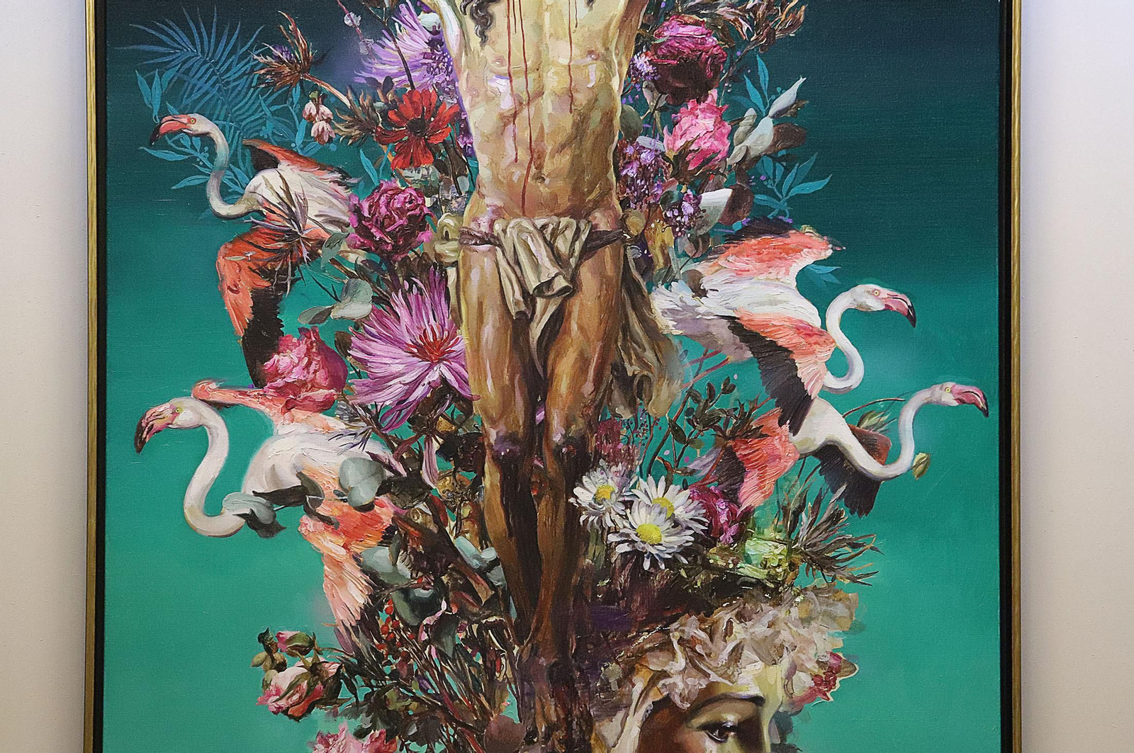 Imágenes del cartel de la Semana Santa 2023 de Huelva en su presentación