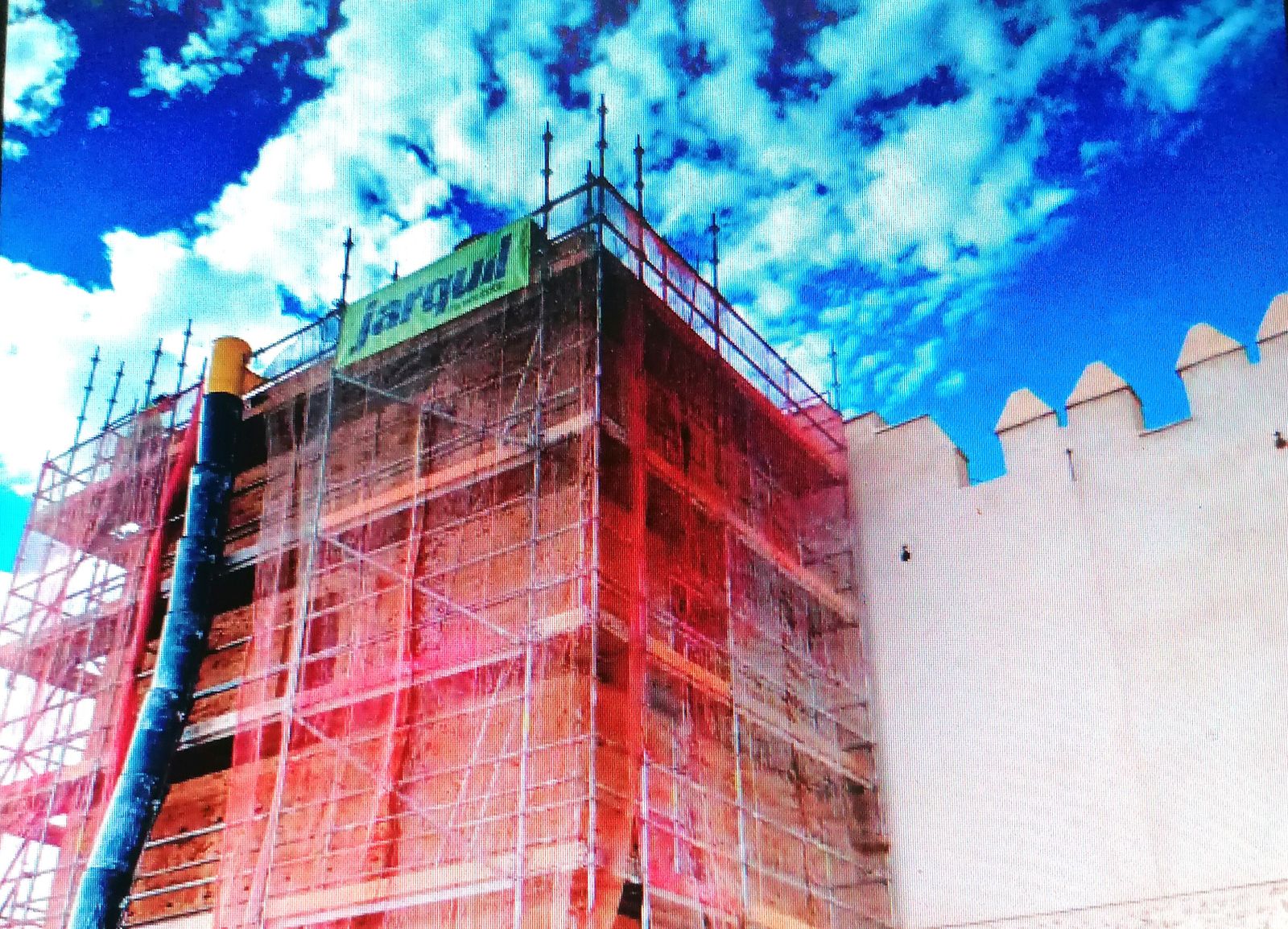 Obras en la torre sur.