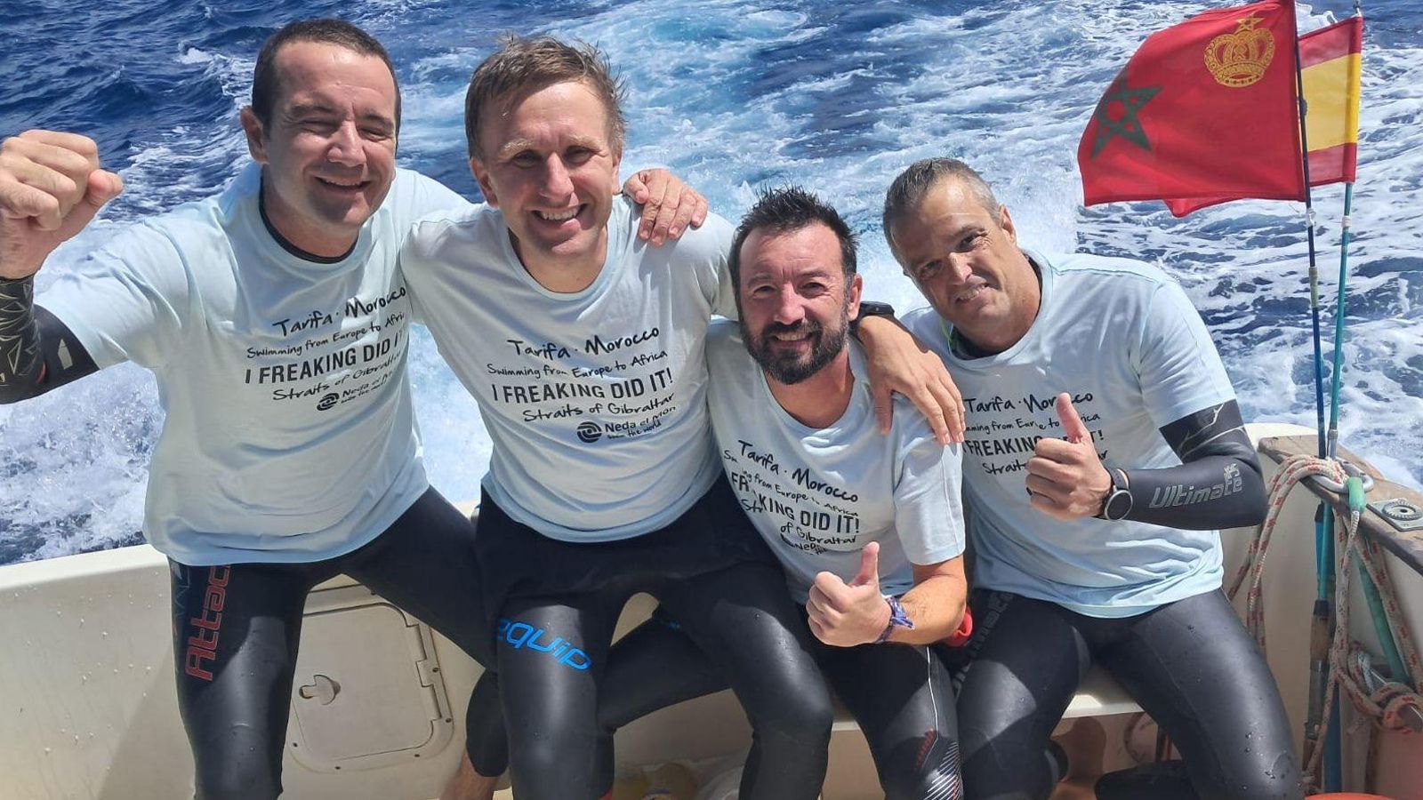 Uno de los grupos del Neda el Mon, tras completar la travesía