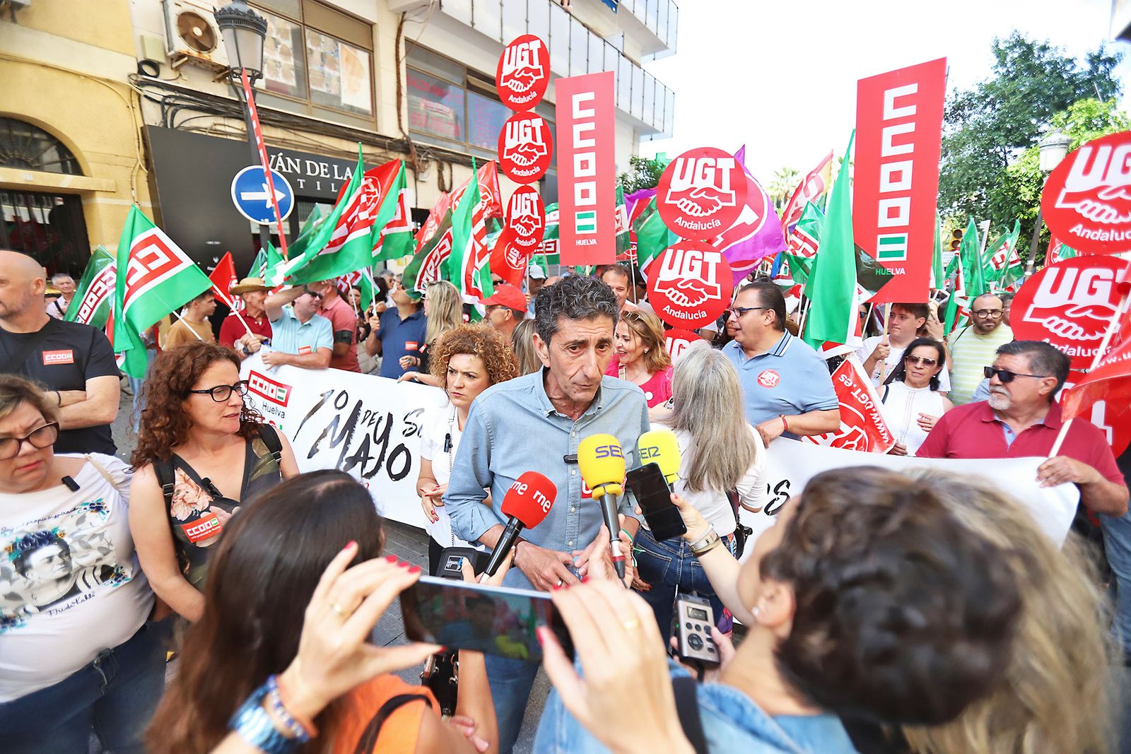 Imágenes de la Manifestación por el Día del Trabajador 2023 en Huelva