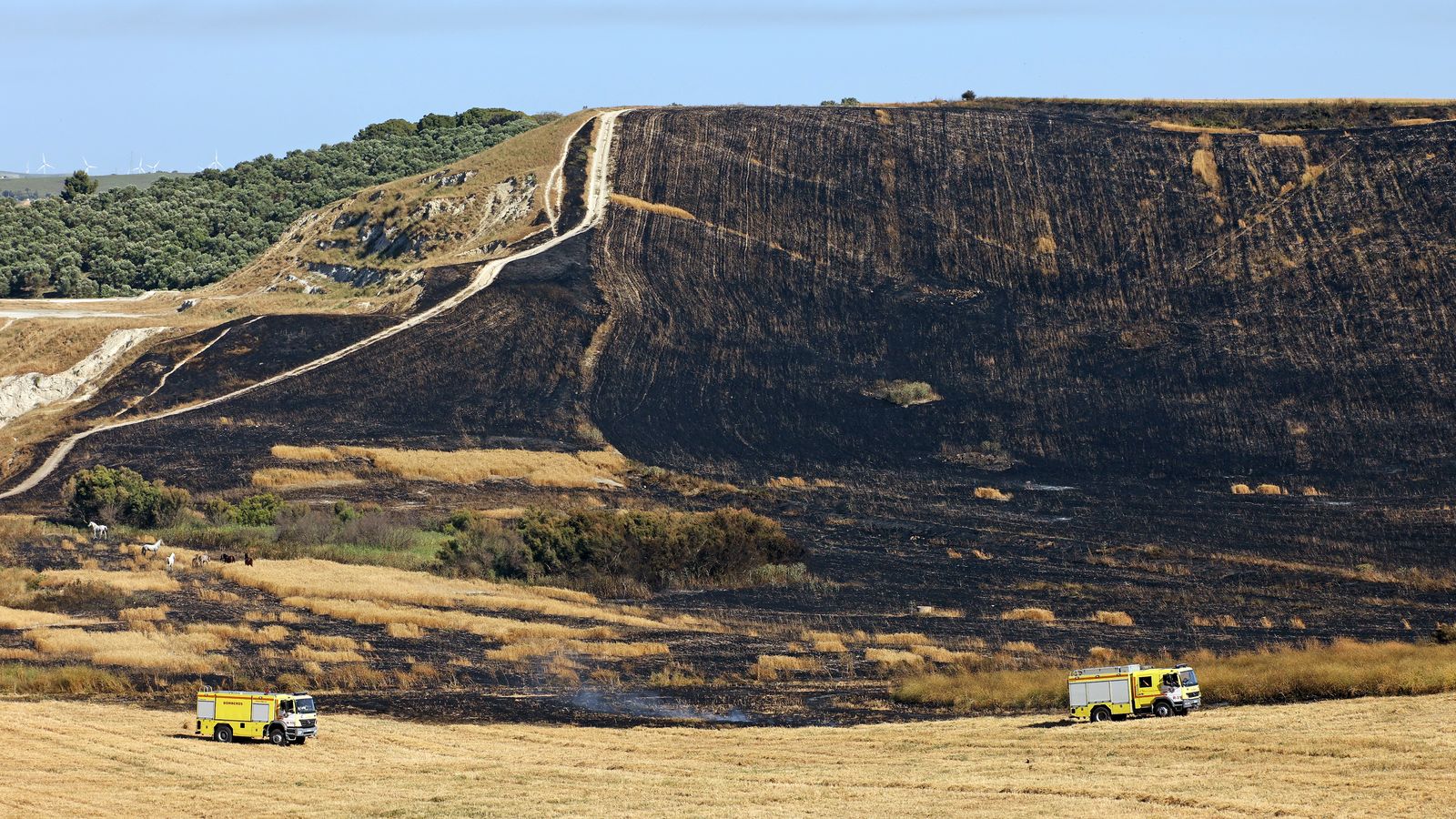 Incendio de pastos por la zona de Hogar Siloé
