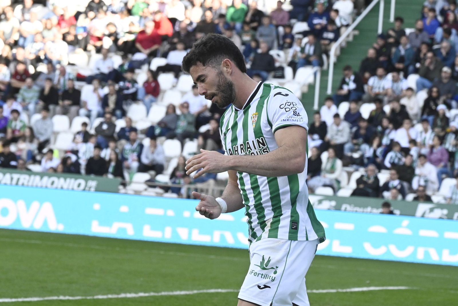 Jacobo, durante un partido de esta temporada en El Arcángel.