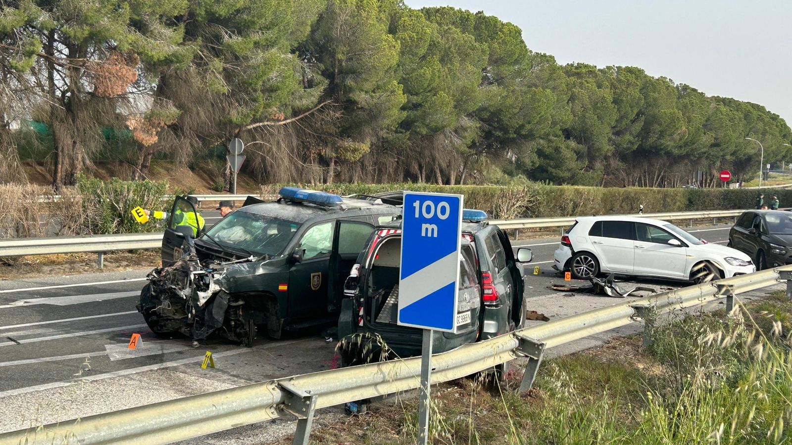 Seis muertos en Los Palacios al saltarse un camión un control de la Guardia Civil