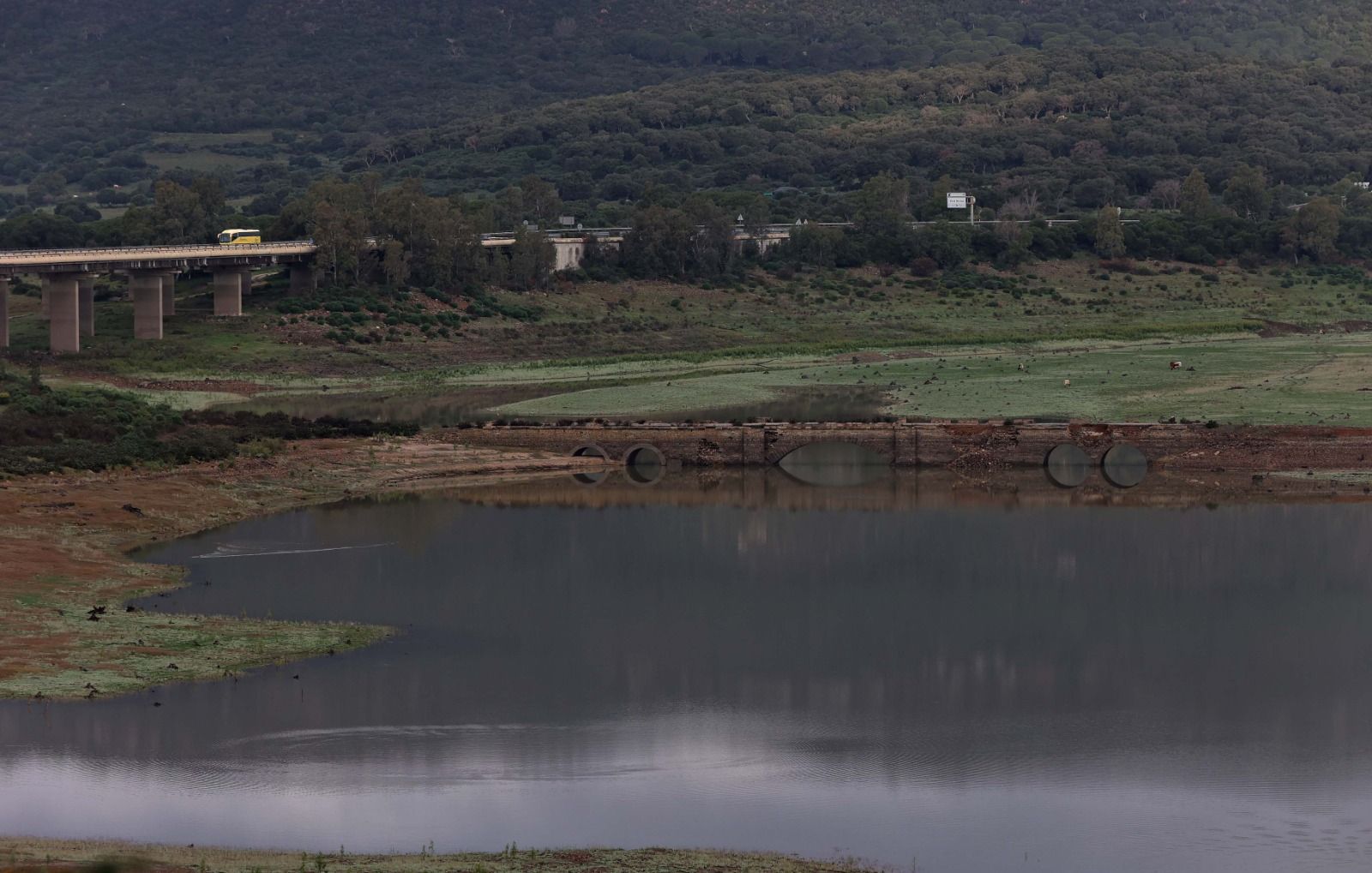 El embalse de Charco Redondo, este domingo 26 de enero.