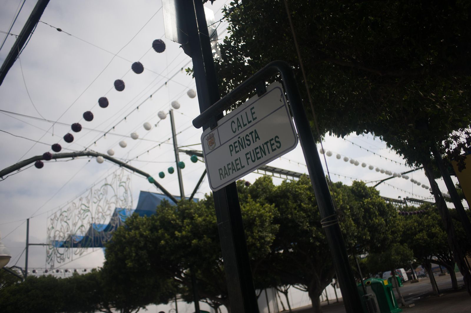La calle del recinto ferial en la que se encontraba el joven.