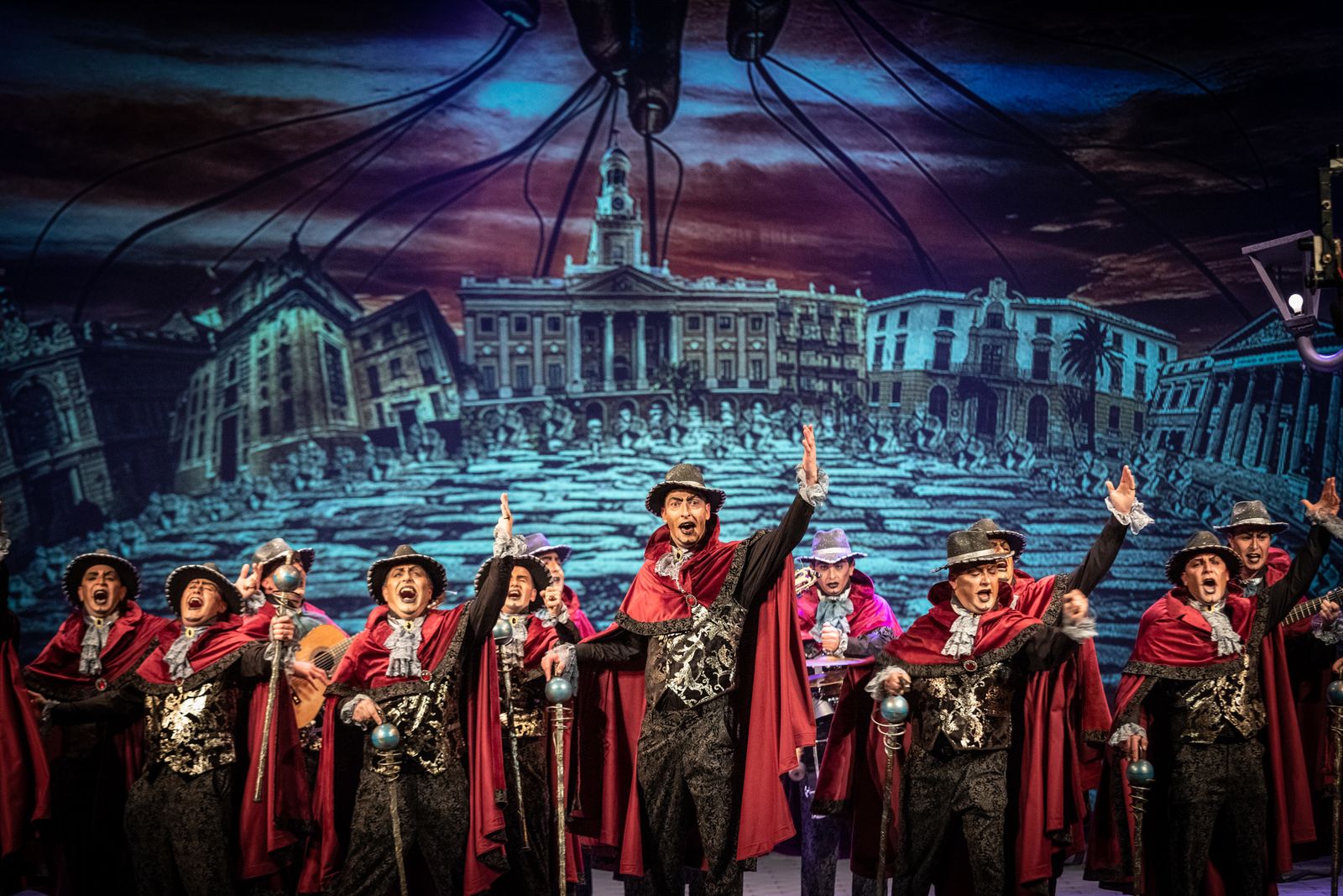 La comparsa 'Soy yo' durante su actuacion