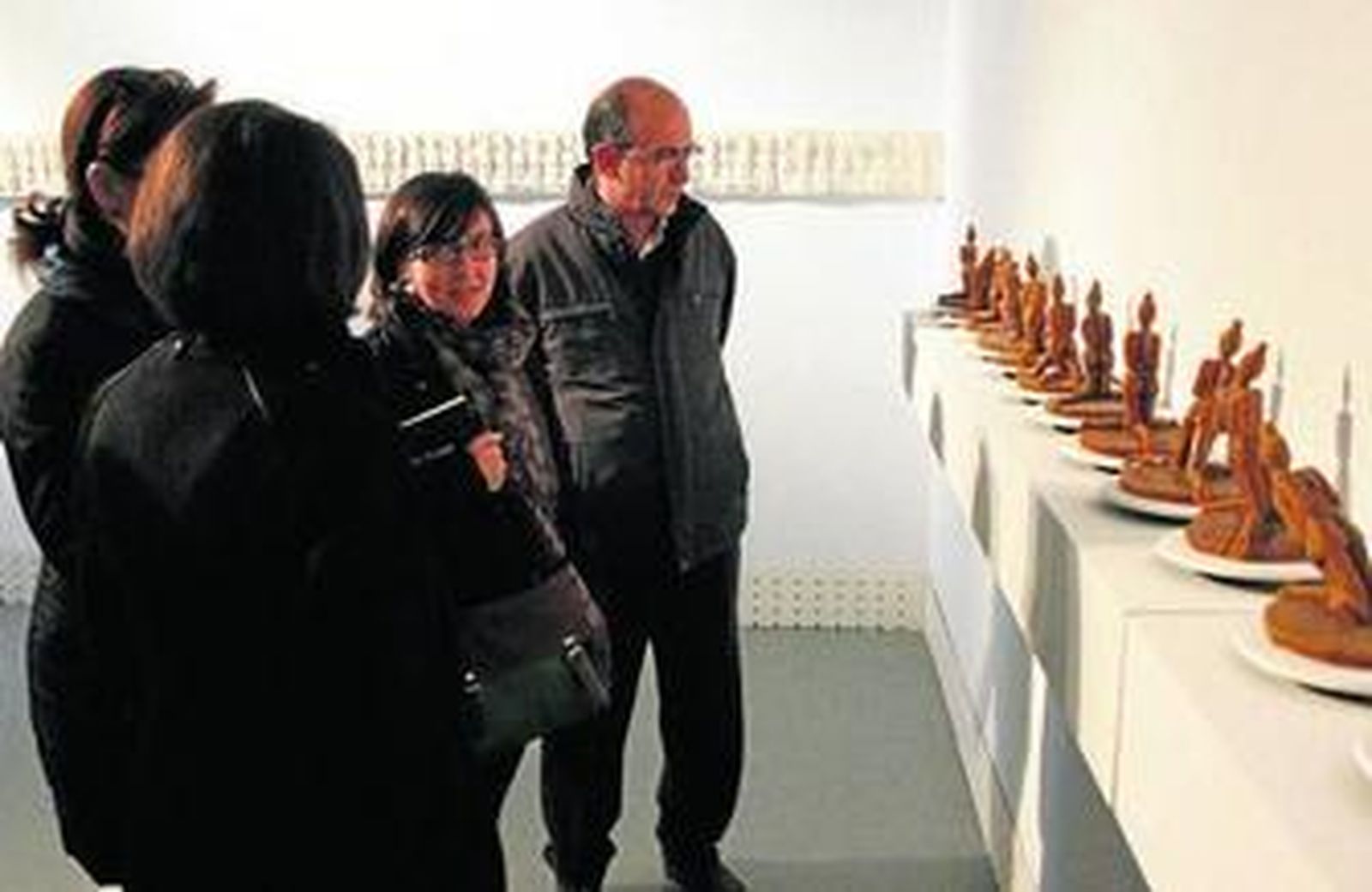 La inauguración de la exposición, ayer.