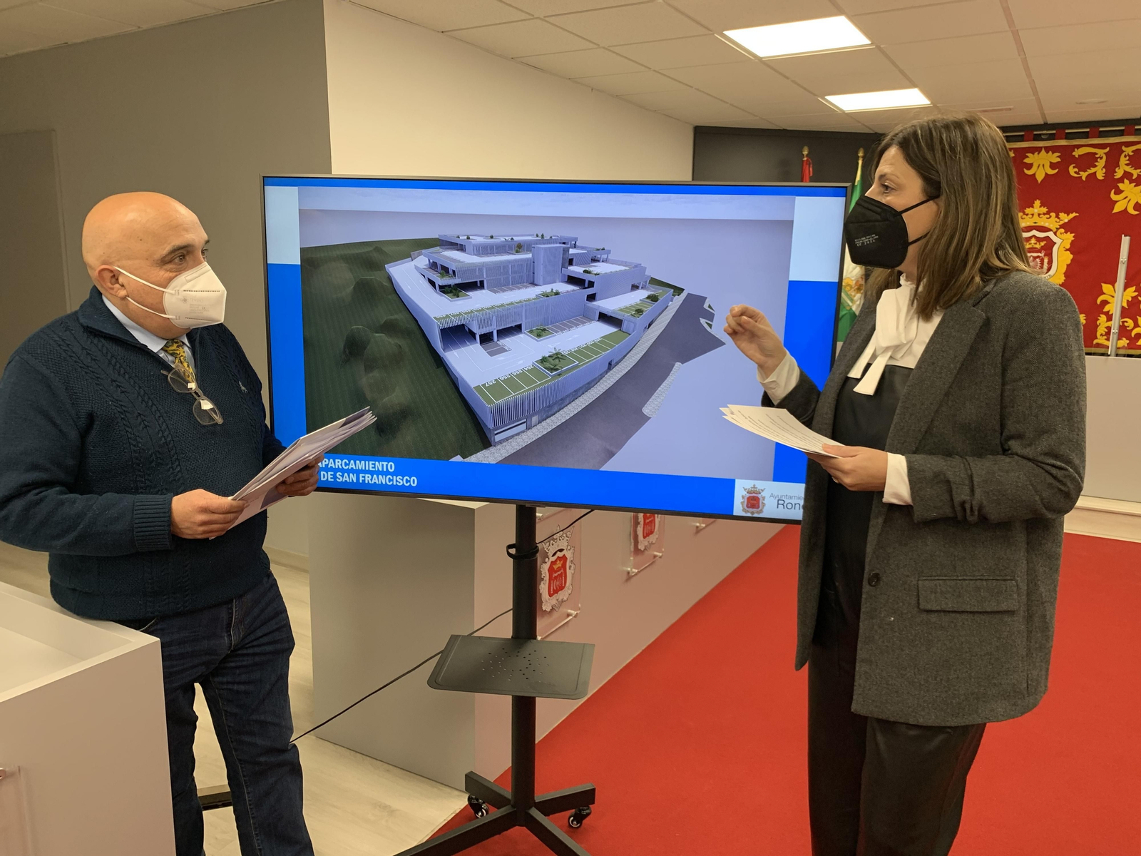 Recreación del aparcamiento proyectado