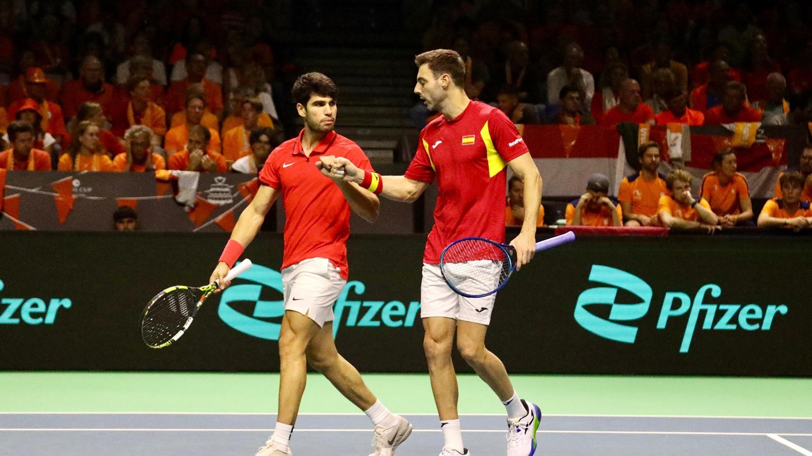 El doble Alcaraz-Granollers vs Koolhof-Van de Zandschulp, en fotos