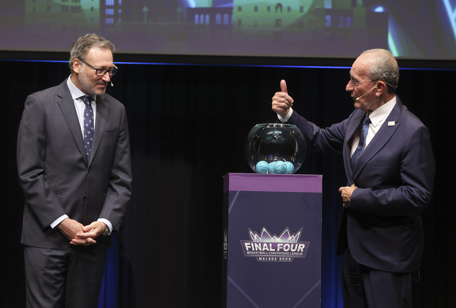 El sorteo de la Final Four de la BCL en Málaga, en fotos