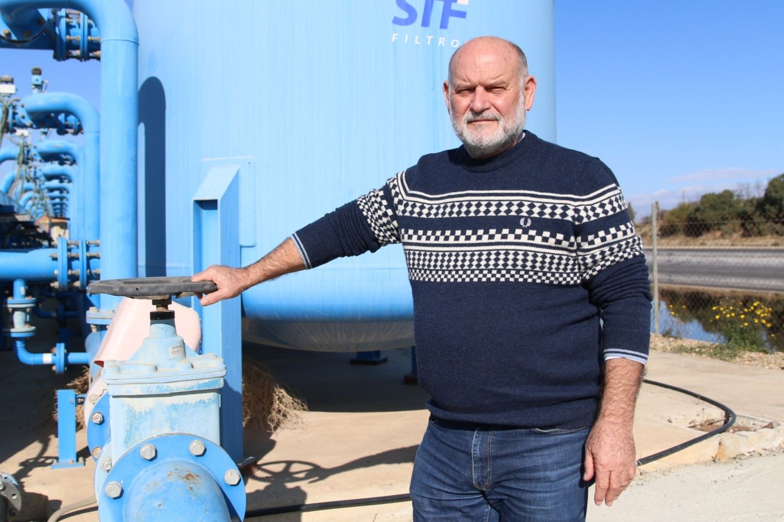 José Antonio Pérez, presidente de la Comunidad de Regantes del Bajo Andarax, Cuatro Vegas.