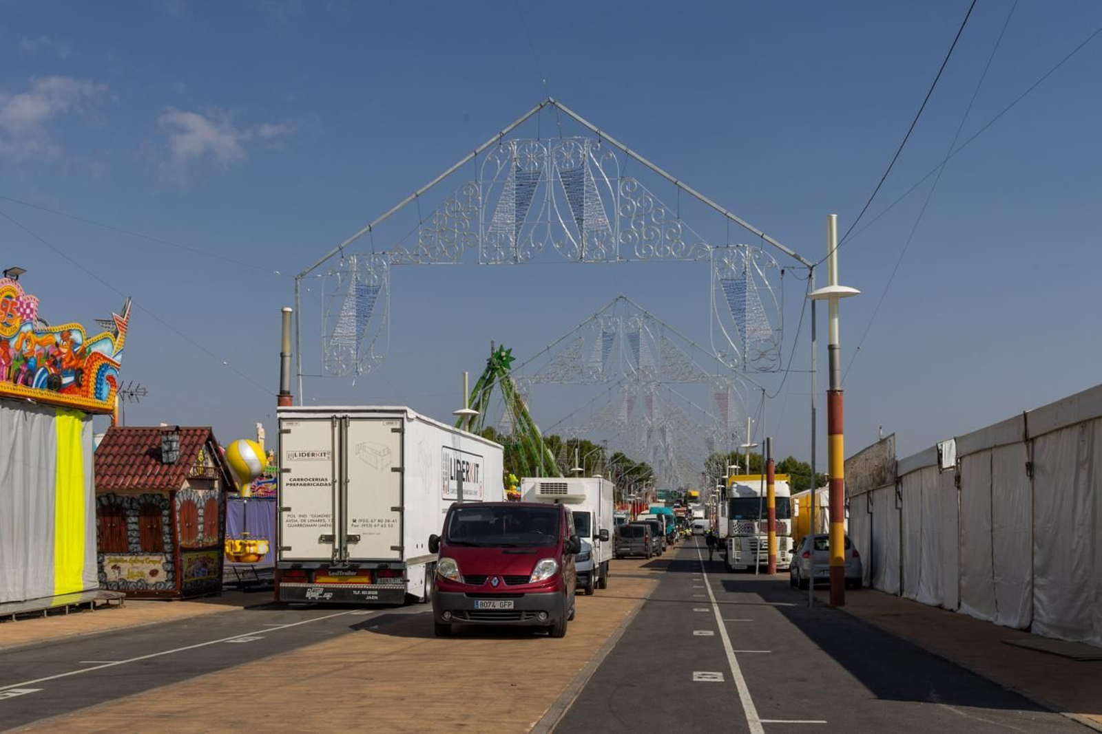 Así avanza el montaje de la feria de San Lucas