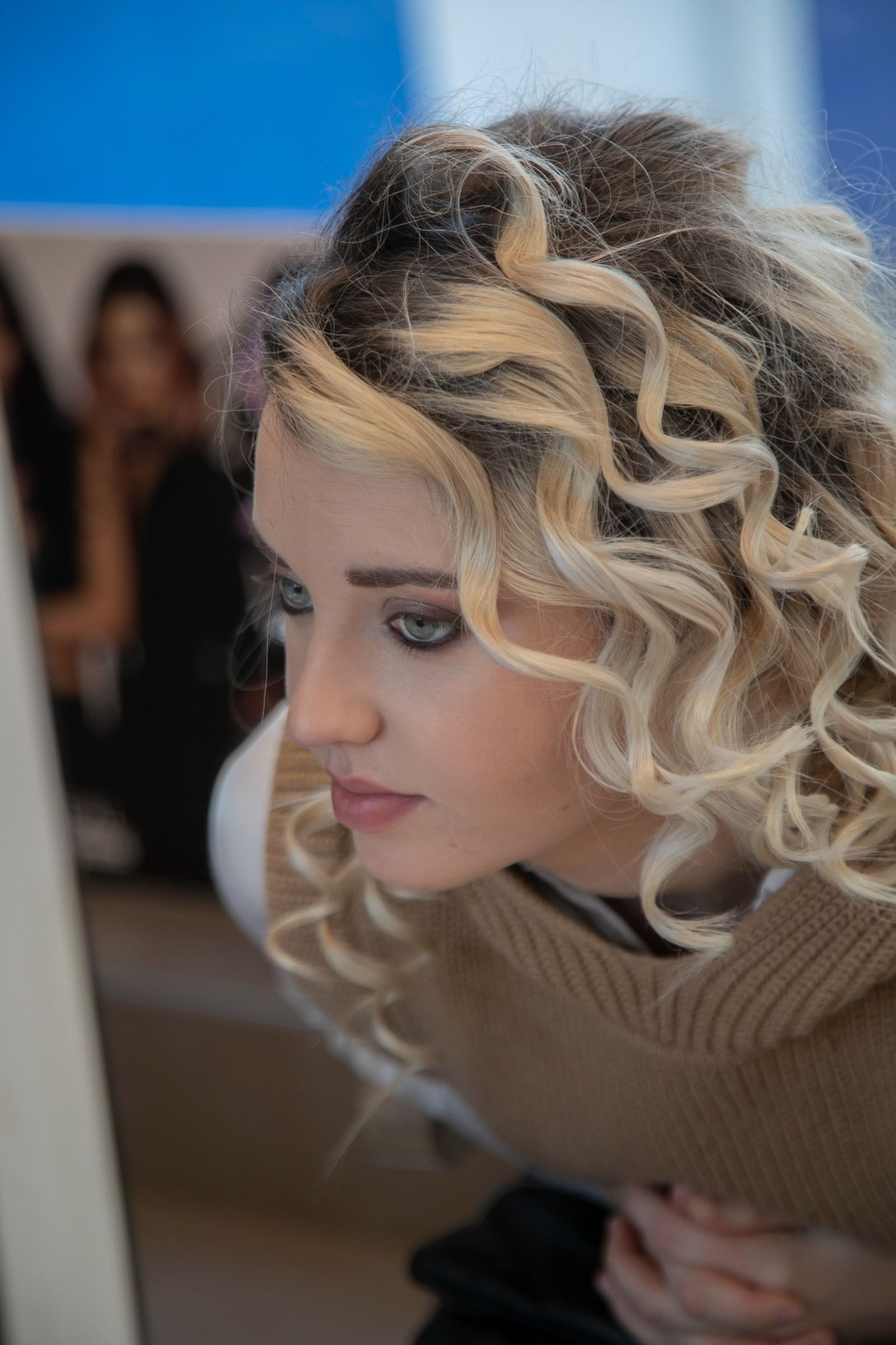 Una de las modelos durante el evento.