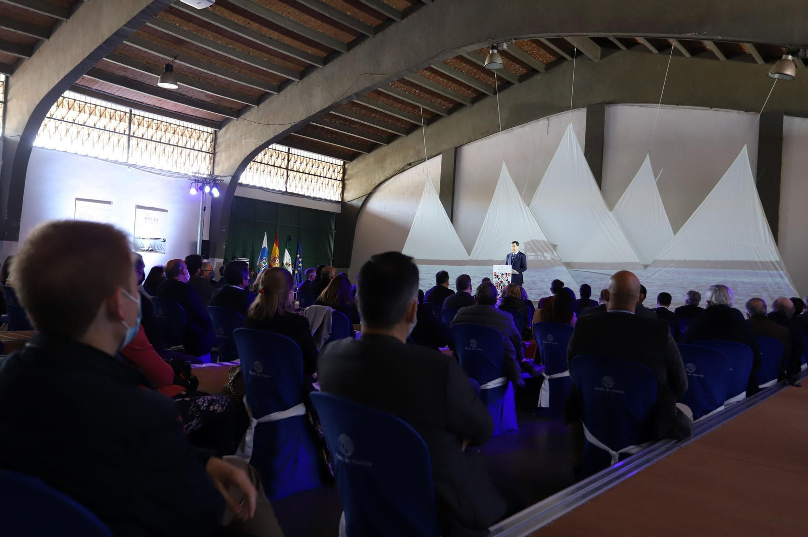Imágenes del acto de inicio de las obras de la Marina Deportiva del Puerto de Huelva