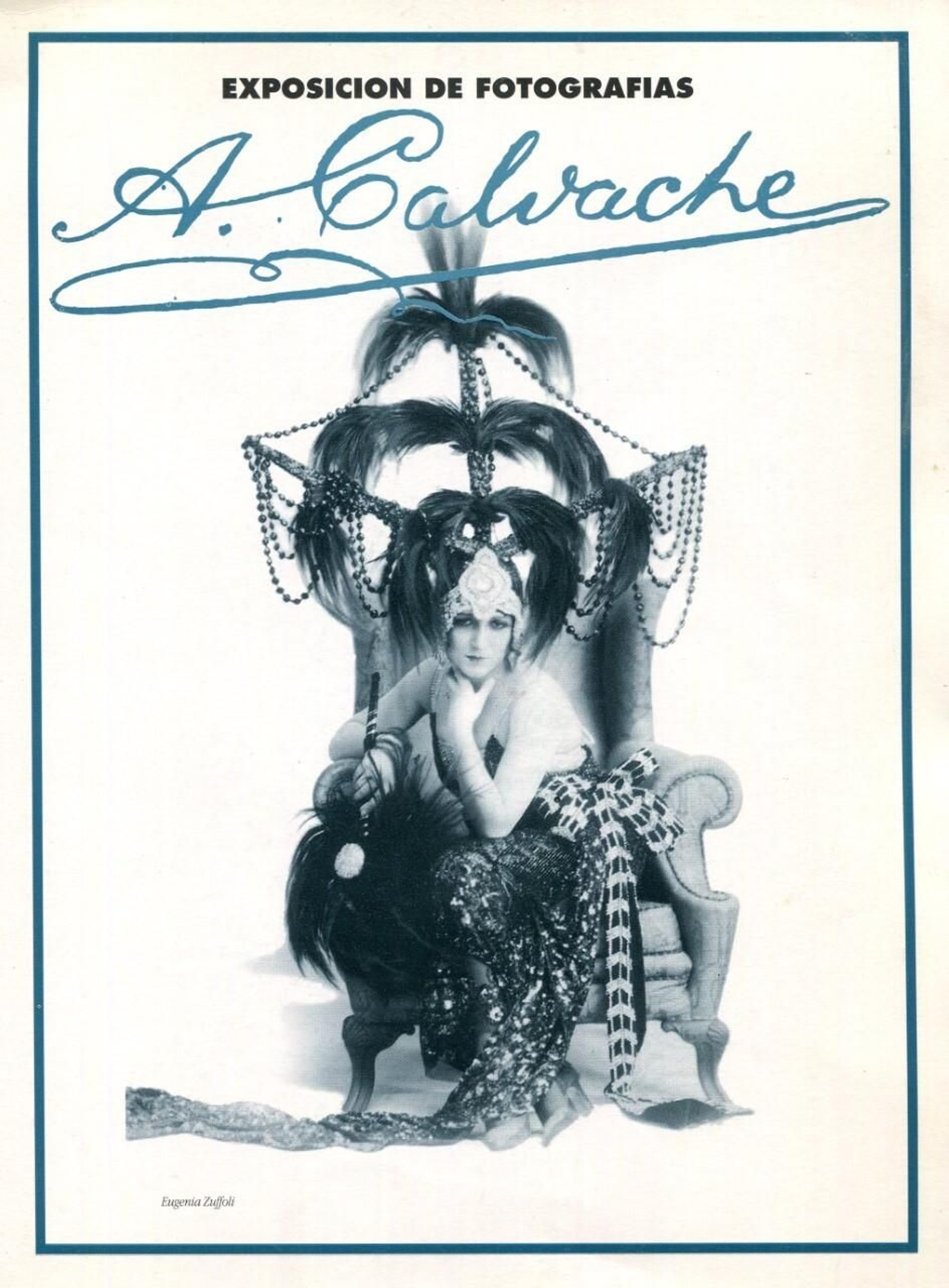 Programa de la exposición de fotografías de Antonio Calvache, Jerez 1995. Programa de la exposición de fotografías de Antonio Calvache, Jerez 1995.