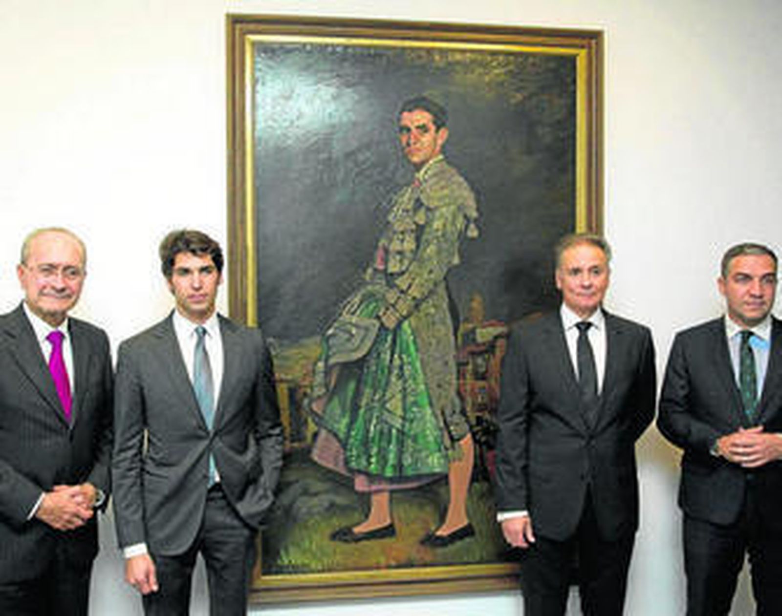 Francisco de la Torre, Rivera Ordóñez, Juan Barco y Elías Bendodo, en la inauguración.