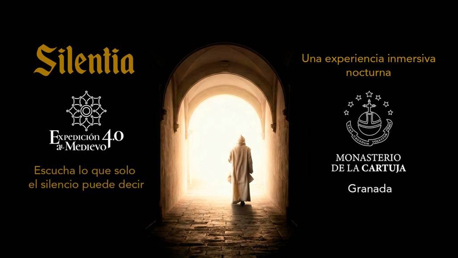 Imagen promocional de Silentia, la nueva experiencia que se ofrecerá en el Monasterio de La Cartuja