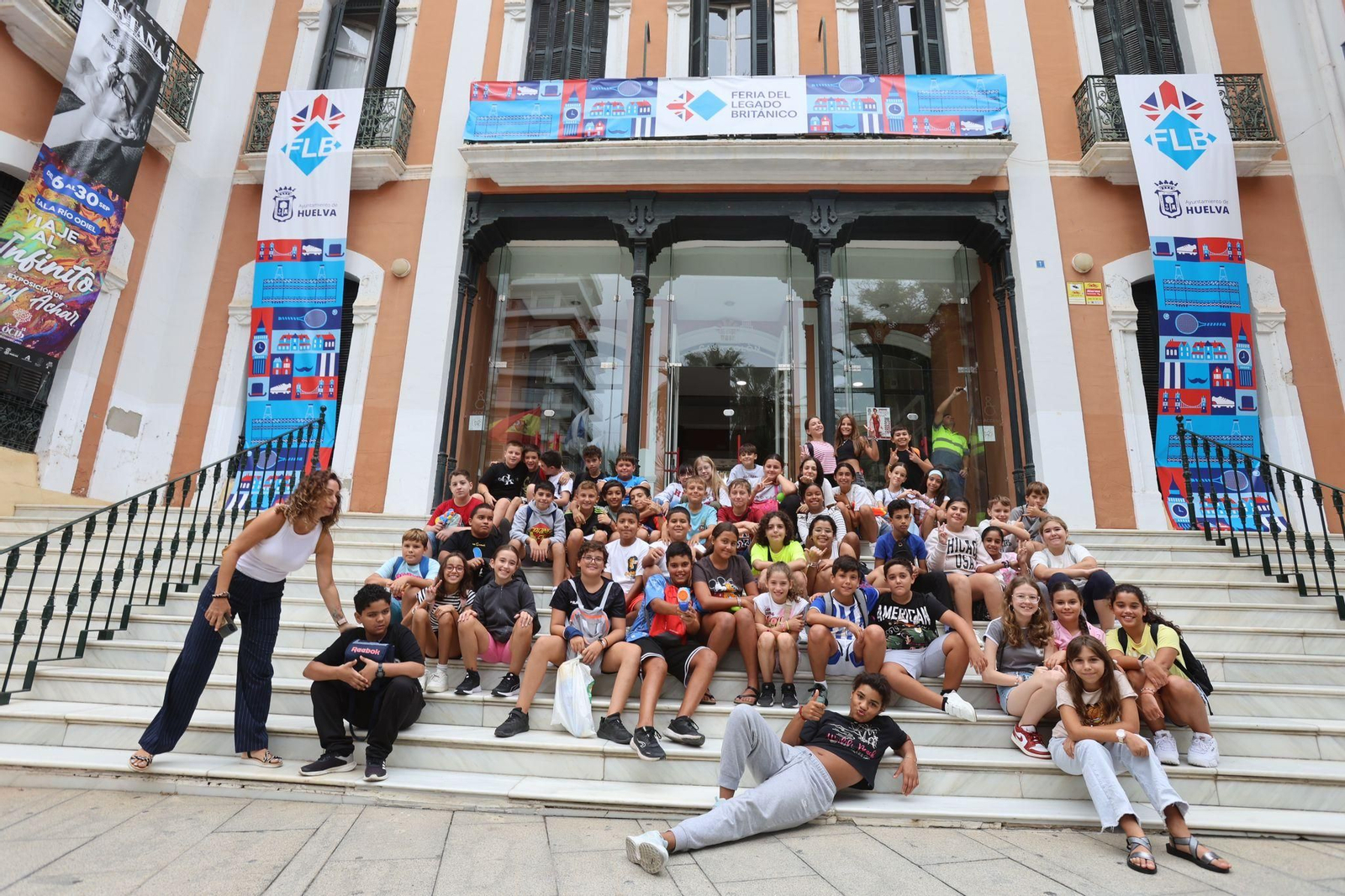 Niños en las jornadas escolares de la Feria del Legado Británico en Huelva. Niños en las jornadas escolares de la Feria del Legado Británico en Huelva.